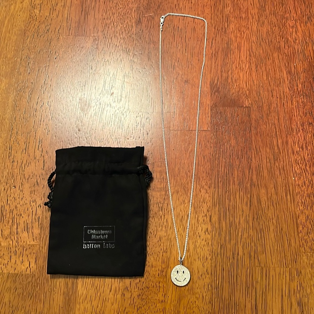 Chinatown Market x Hatton Labs Silver Smiley Necklace